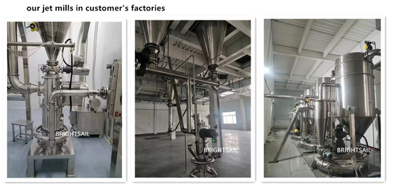 Dye Air Jet Mill Crusher Machine Laboratuvar fiyatı Brightsail'den dikey yatay frezeleme