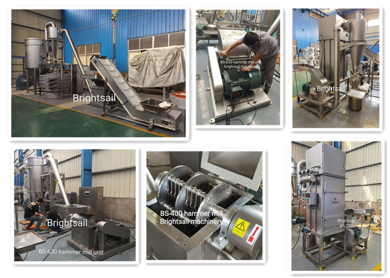 Biber baharat tozu öğütücü fırını Biber yüksek hızlı Hammer Mill Makine Brightsail'den toz üretme makinesi