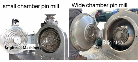 Titanyum Dioksit Pin Mill Grinder geniş odali pin milini paslanmaz çelik titanyum dioksit toz öğütme makinesi ile Brightsail